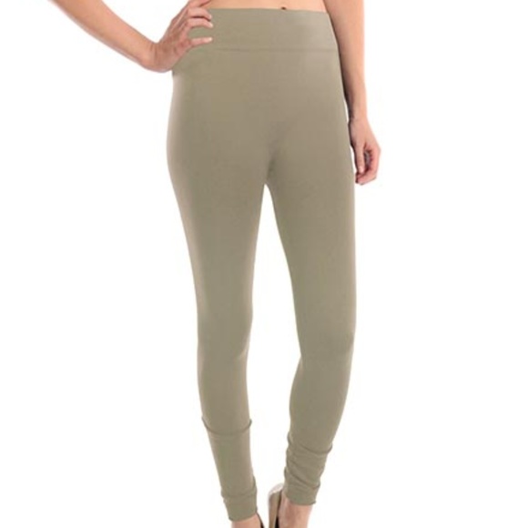 Mopas Pants - Heavy Fleece Leggings Beige